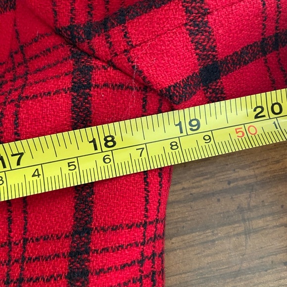 Vintage Pendleton Blazer Jacket Womens 10 Red Plaid & Velvet Wool Made in USA - Picture 10 of 10